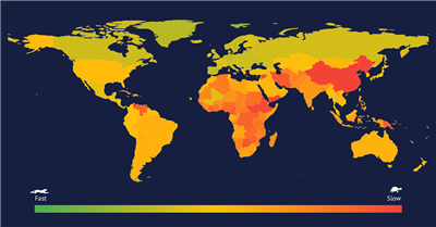 Quale paese ha i siti Web più veloci — le infografiche di Finteza