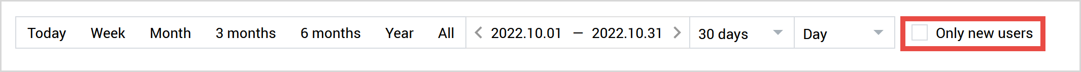 Еще одна появившаяся настройка — возможность выбрать только «новых» пользователей