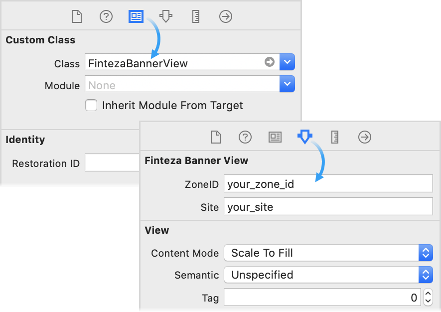 Vytvoření banneru pomocí Interface Builderu