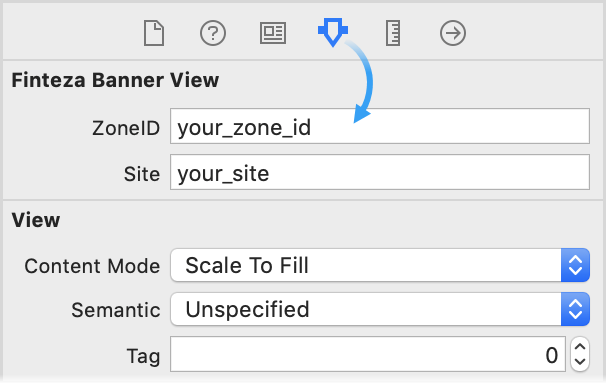 Zone ID and website/application name can be specified via Interface Builder Zone ID and website/application name can be specified via Interface Builder
