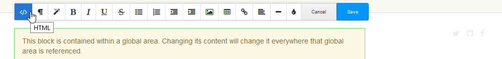 Ganti editor ke mode HTML