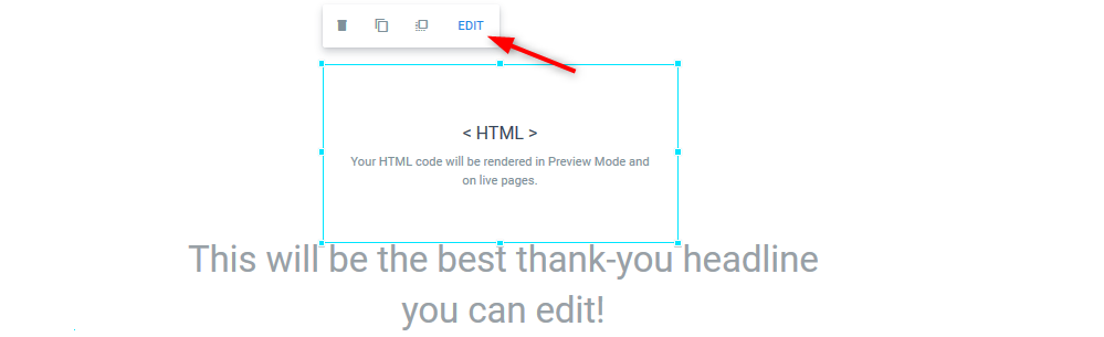 Fai clic su Modifica per iniziare la modifica