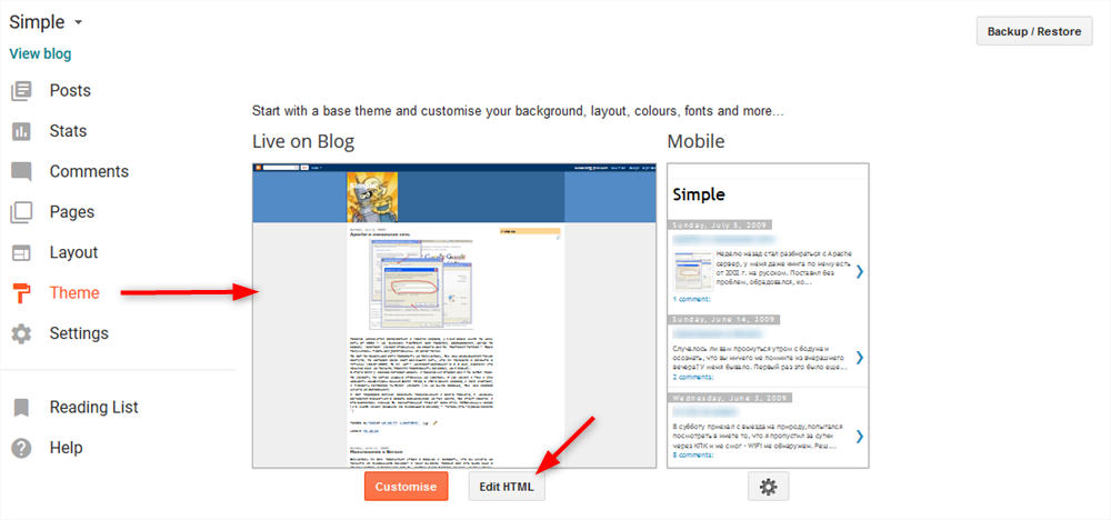 Klik "Edit HTML"