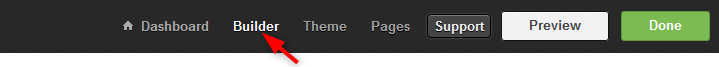 Klik Builder untuk mengedit laman